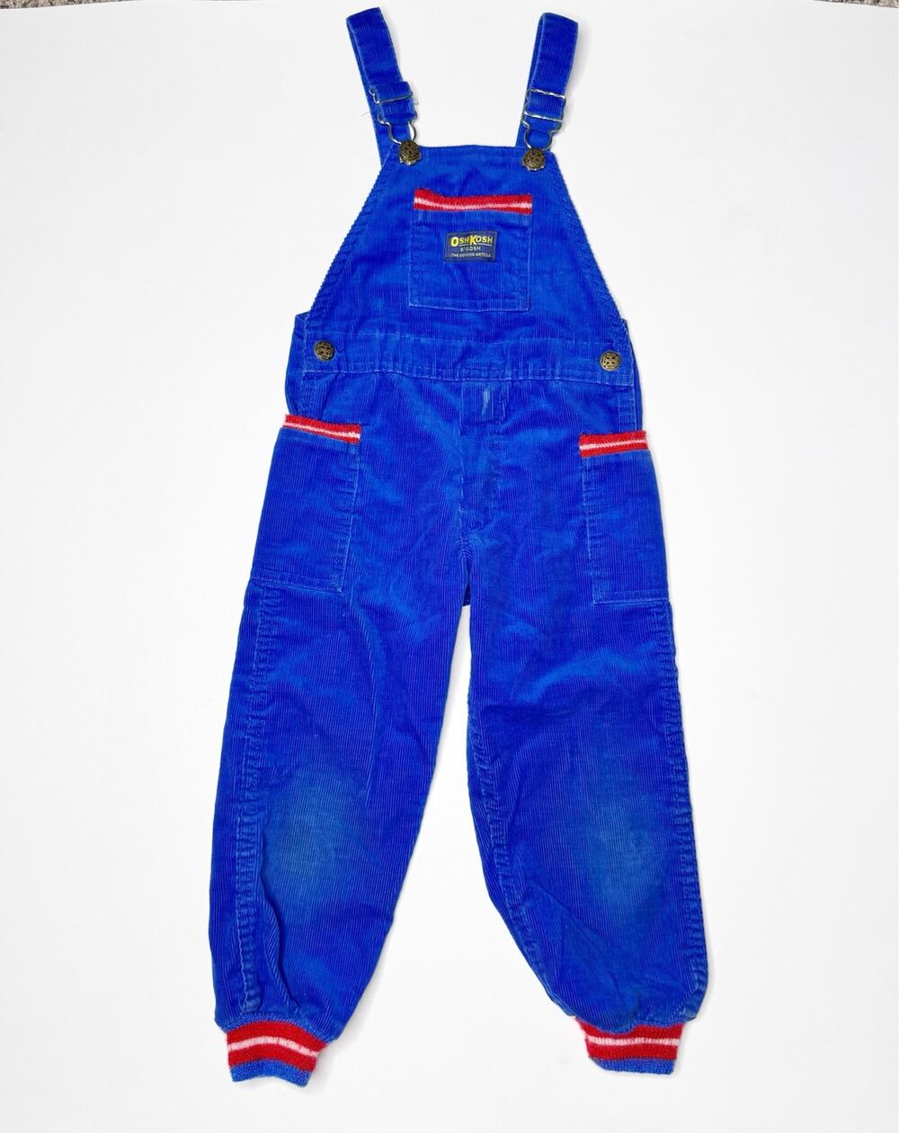 Vintage 70s OshKosh B’Gosh Vestbak Blue Corduroy Overalls 4T Union Made USA